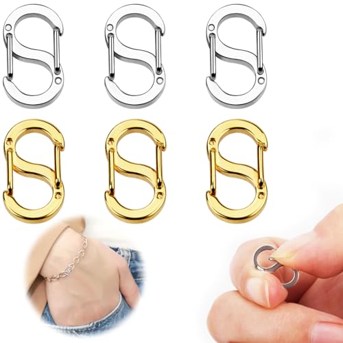 6 Stk Kettenverschluss Edelstahl Verschluss für Armbänder Verschlüsse Mini Karabiner Ketten Verschlüsse Karabinerverschluss mit Doppelter öffnung Halsketten Armbandverkürzer 6 Stk Kettenverschluss Edelstahl Verschluss für Armbänder Verschlüsse Mini Karabiner Ketten Verschlüsse Karabinerverschluss mit Doppelter öffnung Halsketten Armbandverkürzer von KGGZKG
