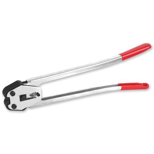 Umreifungsgerät aus Stahl – 2-in-1-Crimper und Versiegeler mit 20 Zoll extralangem Griff und verstärktem Biss für PET-Umreifungen 1/2 bis 3/4 Zoll – Umreifungsgerät aus Stahl für Hochleistungspakete Umreifungsgerät aus Stahl – 2-in-1-Crimper und Versiegeler mit 20 Zoll extralangem Griff und verstärktem Biss für PET-Umreifungen 1/2 bis 3/4 Zoll – Umreifungsgerät aus Stahl für Hochleistungspakete von KGLHJDY