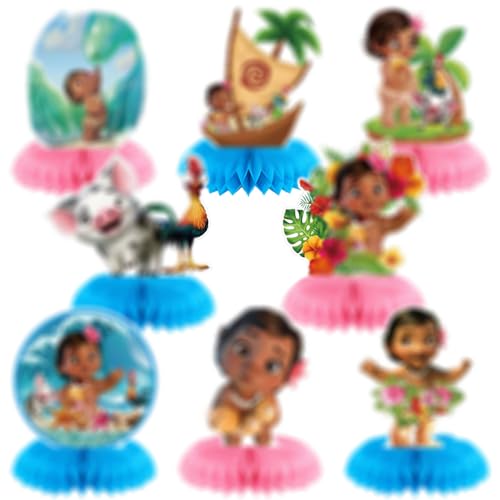 8 Stück Prinzessin Ozean Geburtstagsparty-Zubehör, tropische Luau doppelseitige Tischdekoration, Waben-Mittelstücke für Hawaii-Film-Themenparty-Zubehör 8 Stück Prinzessin Ozean Geburtstagsparty-Zubehör, tropische Luau doppelseitige Tischdekoration, Waben-Mittelstücke für Hawaii-Film-Themenparty-Zubehör von KGNZUIZIU