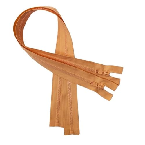 KGS Teilbare Reißverschlüsse | 5mm Reißverschluss Kunststoff für Jacken | 2 Stück pro Packung (Pfirsich, 60 CM) von KGS
