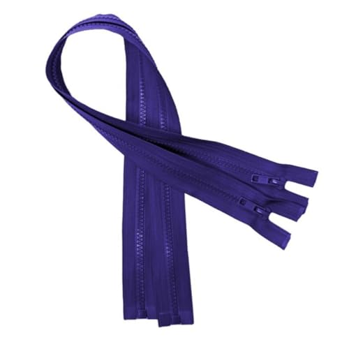 KGS Teilbare Reißverschlüsse | 5mm Reißverschluss Kunststoff für Jacken | 2 Stück pro Packung (Violett, 60 CM) von KGS