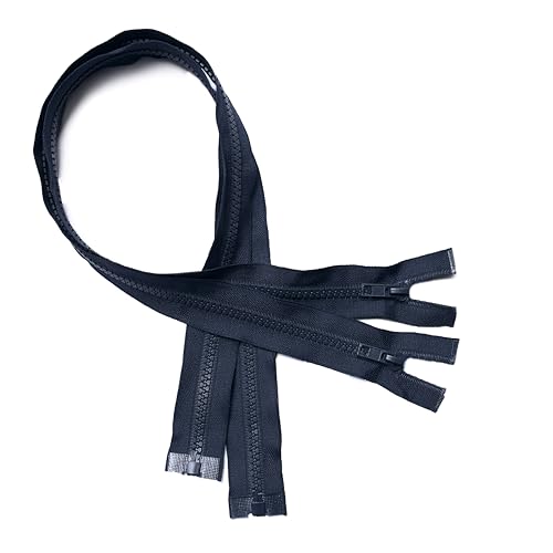 KGS Teilbare Reißverschlüsse | 5mm Reißverschluss Kunststoff für Jacken | 2 Stück pro Packung (Mitternachtsblau, 60 CM) KGS Teilbare Reißverschlüsse | 5mm Reißverschluss Kunststoff für Jacken | 2 Stück pro Packung (Mitternachtsblau, 60 CM) von KGS