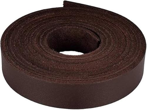 Kozmo Lederriemen zum Aufhängen, Taschen und Basteln, 1,8–2 mm dick, 183 cm lang, flache breite Lederstreifen für Handwerk, Werkzeug, Gürtel, Gartengeräte von Kozmo (Schokoladenbraun, 5,1 cm) von KGS