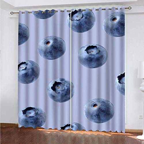 3D Vorhänge Schlafzimmer Lila Fruchtdruck Drucken Curtains Für Wohnzimmer Deko, Vorhang Blickdicht Verdunklungsgardine Mit Ösen 2Er Set 180x250 cm Verdunkelung Für Schlafzimmer Kinder von KGSK