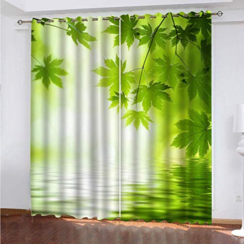 KGSK Vorhänge Mit Ösen 2Er Set 3D Grüne Blätter Auf Der Wasseroberfläche Muster Vorhang Blickdicht Verdunkelung Drucken 160x200 cm Verdunklungsvorhänge 2Er Set Für Deko Wohnzimmer Modern Schlafzimmer KGSK Vorhänge Mit Ösen 2Er Set 3D Grüne Blätter Auf Der Wasseroberfläche Muster Vorhang Blickdicht Verdunkelung Drucken 160x200 cm Verdunklungsvorhänge 2Er Set Für Deko Wohnzimmer Modern Schlafzimmer von KGSK