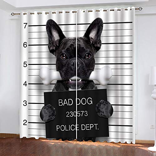Vorhänge Wohnzimmer Modern 3D Schwarzer Tierhund Vorhang Blickdicht Drucken Mit Ösen Verdunklungsvorhänge 280x260 cm 2Er Set Für Deko Modern Schlafzimmer Fenstervorhänge Für Kinder Jungen Vorhänge Wohnzimmer Modern 3D Schwarzer Tierhund Vorhang Blickdicht Drucken Mit Ösen Verdunklungsvorhänge 280x260 cm 2Er Set Für Deko Modern Schlafzimmer Fenstervorhänge Für Kinder Jungen von KGSK
