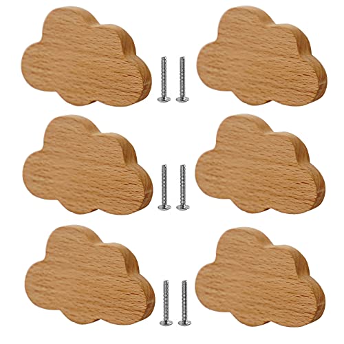 6 x Möbelgriffe aus Originalholz, Griffe für Küchenschränke, Knöpfe und Griffe für Kinderzimmer, Schubladengriffe in Form Einer Cartoon-Wolke, inklusive 25mm Schrauben,Clouds-Rawwood 6 x Möbelgriffe aus Originalholz, Griffe für Küchenschränke, Knöpfe und Griffe für Kinderzimmer, Schubladengriffe in Form Einer Cartoon-Wolke, inklusive 25mm Schrauben,Clouds-Rawwood von KGUDYS
