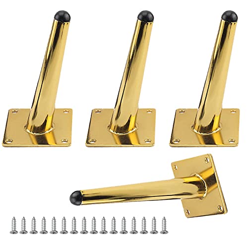 KGUDYS 4 austauschbare Möbelbeine, Sofafüße aus Metall, 10 cm, 15 cm, 20 cm, 35 cm Konische Beine, strapazierfähige Metallfüße für Schränke, Kommoden, Badezimmer,Gold-30cm/11.8in KGUDYS 4 austauschbare Möbelbeine, Sofafüße aus Metall, 10 cm, 15 cm, 20 cm, 35 cm Konische Beine, strapazierfähige Metallfüße für Schränke, Kommoden, Badezimmer,Gold-30cm/11.8in von KGUDYS