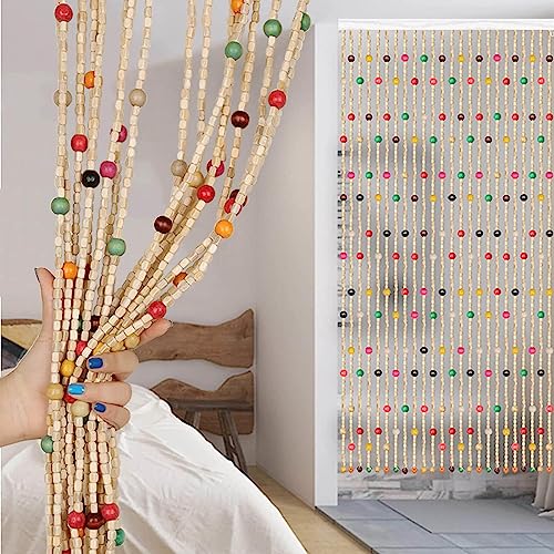 KGUDYS Holzperlen Bambus-Perlenvorhang-Raumteiler Dekovorhang Türvorhang-Sommer Fliegenvorhang, Handgefertigte Hängende Perlenvorhang,Holzperlenvorhang, 60strands-120x210cm KGUDYS Holzperlen Bambus-Perlenvorhang-Raumteiler Dekovorhang Türvorhang-Sommer Fliegenvorhang, Handgefertigte Hängende Perlenvorhang,Holzperlenvorhang, 60strands-120x210cm von KGUDYS