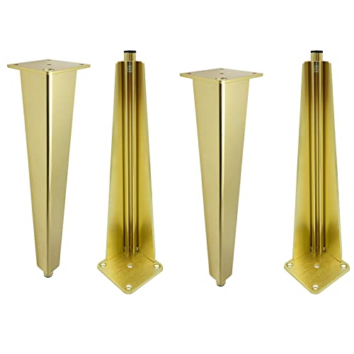 KGUDYS Möbelfüße verstellbar, Badschrankstützen Möbelfüße, Aluminium verdickte Stützfüße, Schrankfüße TV-Schrank Möbelbeschläge, mit Schrauben,Gold-12cm(4.7in) von KGUDYS