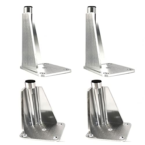 KGUDYS Möbelfüße verstellbar, Badschrankstützen Möbelfüße, Aluminium verdickte Stützfüße, Schrankfüße TV-Schrank Möbelbeschläge, mit Schrauben,Silver-12cm(4.7in) von KGUDYS