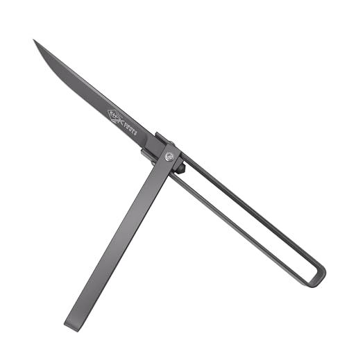 KH-Security Taschenmesser Knife 360" - Klappmesser Einhandmesser Feld Outdoor Messer aus Edelstahl 3Cr13 (Titan) von KH-Security
