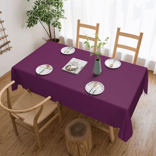 KHDKLXOHZ Tischdecke für rechteckige Tische, Motiv: Morning Glory, violetter Druck, 137 x 183 cm, wasserdichtes Polyester, farbige Tischdecken für Hochzeit, Bankett, Party, Zuhause, Esstisch von KHDKLXOHZ