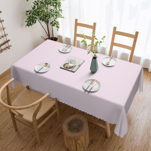 KHDKLXOHZ Tischdecke für rechteckige Tische, hellviolett, bedruckt, 137 x 183 cm, wasserfest, Polyester, farbige Tischdecken für Hochzeit, Bankett, Party, Zuhause, Esstisch von KHDKLXOHZ