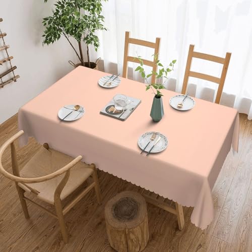 KHDKLXOHZ Tischdecke für rechteckige Tischmaßstab, hellrosa Druck, 137 x 183 cm, wasserfeste Polyester-Tischdecken für Hochzeit, Bankett, Party, Zuhause, Esstisch von KHDKLXOHZ
