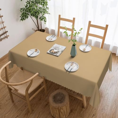 Tischdecke für rechteckige Tische, Khaki-Druck, Tischdecke, 137 x 183 cm, wasserdichtes Polyester, farbige Tischdecken für Hochzeit, Bankett, Party, Zuhause, Esstisch von KHDKLXOHZ