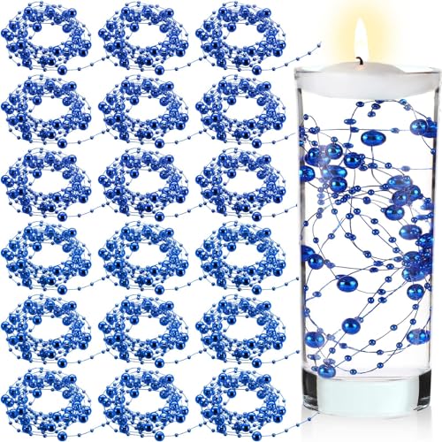KHDULQ 18 Stücke Blau Perlenschnur Schwimmkerzen, Blau Hochzeit, Goldene Hochzeit Deko, Schwimmende Kerzen, Blau Deko, Geeignet für Vase -Füllung, Hochzeit, Dekoration der Tischzentrale Dekoration KHDULQ 18 Stücke Blau Perlenschnur Schwimmkerzen, Blau Hochzeit, Goldene Hochzeit Deko, Schwimmende Kerzen, Blau Deko, Geeignet für Vase -Füllung, Hochzeit, Dekoration der Tischzentrale Dekoration von KHDULQ