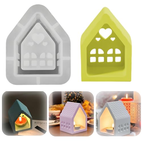KHDULQ Silikonformen Gießformen Häuser,3D Silikonform Haus Silikonform Weihnachten Häuser Gießform Kerzenhalter Silikonform Herbst,Zur Herstellung Von Duftkerzen, Kuchendekorationen,Seifen und Anderen KHDULQ Silikonformen Gießformen Häuser,3D Silikonform Haus Silikonform Weihnachten Häuser Gießform Kerzenhalter Silikonform Herbst,Zur Herstellung Von Duftkerzen, Kuchendekorationen,Seifen und Anderen von KHDULQ