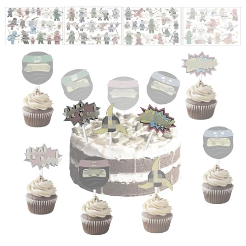 24 Stück Tortendekoration Cake Topper Set + 4 Blätter Temporäre Tattoos für Kinder, Kindergeburtstag Party Geburtstag Deko,Muffins Dessert Dekoration, Karikatur Cupcake Topper, Partydekoration 24 Stück Tortendekoration Cake Topper Set + 4 Blätter Temporäre Tattoos für Kinder, Kindergeburtstag Party Geburtstag Deko,Muffins Dessert Dekoration, Karikatur Cupcake Topper, Partydekoration von KHFEIYUE