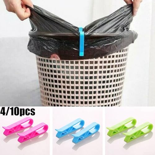 Effizient für Küchen-Müllbeutel-Clips, 410 Stück, Kunststoff-Klemmen für Abfallkorb, 10 Stück, Rosa Effizient für Küchen-Müllbeutel-Clips, 410 Stück, Kunststoff-Klemmen für Abfallkorb, 10 Stück, Rosa von KHIronHive