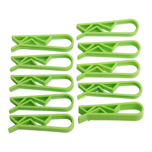 Effizient für Küchen-Müllbeutel-Clips, 410 Stück, Kunststoff-Klemmen für Abfallkorbgebrauch (10 Stück, grün) von KHIronHive