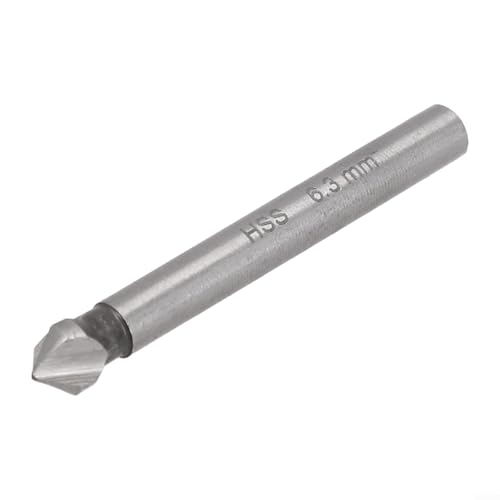 Effizienter 90-Grad-Fasenbohrer mit 3 Rillen, zum Anfasen verschiedener Metalle und Holzbretter (6 Stück) von KHIronHive
