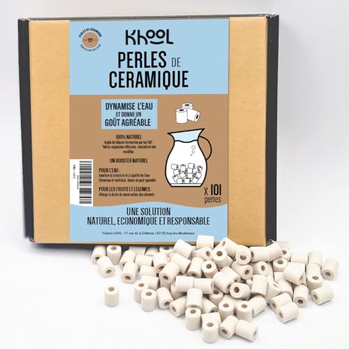 KHOOL | 100+1 EM-Keramikperlen Natur | Wasserhahn Wasserfilter & Filterkaraffe | Verbessert den Geschmack des Wassers | Anti-Kalk | Für Waschmaschine, Spülmaschine | 10mm KHOOL | 100+1 EM-Keramikperlen Natur | Wasserhahn Wasserfilter & Filterkaraffe | Verbessert den Geschmack des Wassers | Anti-Kalk | Für Waschmaschine, Spülmaschine | 10mm von KHOOL