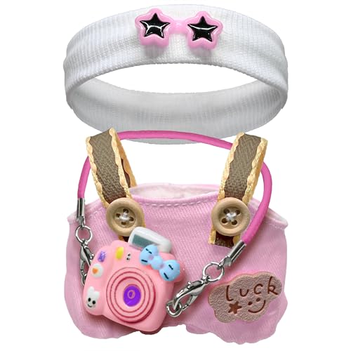 17 cm Puppenkleidung, Kleidung für Puppen-Outfit, stilvolle entzückende Puppenkleider, Zubehör für 17 cm große Puppen, Spiel- und Sammler-Display (keine Puppe) (Rosa) von KHOXU