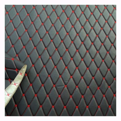 Kunstleder Lederkonzept Kunstleder Polsterstoff Gesteppt Kaschiert Meterware Möbelstoff Dekostoff, Schwarz(Black 1,1.6X8m) von KHPGQIAS