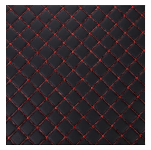 Kunstleder Polsterstoff PU Leder Gewebe Wasserdicht Imitat Gesteppt Kaschiert Meterware MöBelstoff Dekostoff(Black,1.6X7m) von KHPGQIAS