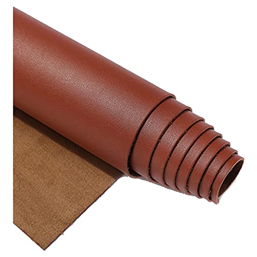 Kunstleder Stoff Kunstleder Hirschleder Samtstoff Kunstleder 1.38 Meter verbreiterter Polsterstoff zum Herstellen von Lederohrringe Schleifen Handwerk(Dark brown,1.38X5m) von KHPGQIAS