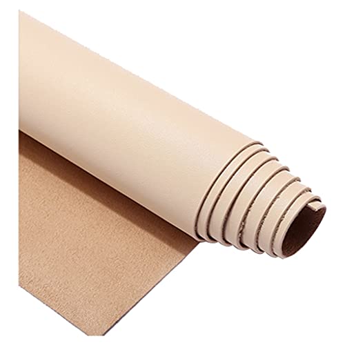 Leder Stoffrolle Kunstleder Stoff, Polsterstoff Heavy Duty Vinyl, Nähen Hobby Workshop Handgemachte Bastelbedarf Rohstoff(Creamy-white,1.38X8m) von KHPGQIAS