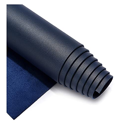 Leder Stoffrolle einfarbig Kunstleder Hirschleder Samtstoff, weiches Kunstleder Kunstleder Stoff, Meterware x 138 cm Breite, Meterware(Blue,1.38x1m) von KHPGQIAS