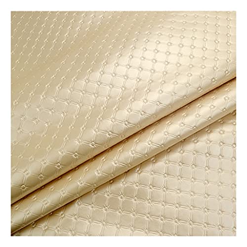Möbelstoff Premium Bezugsstoff Zum PU Kunstleder,Stoff Polster Handwerk DIY Nähen Sofa Handtasche Auto Futter Autositz(Apricot,1.38X2m) von KHPGQIAS
