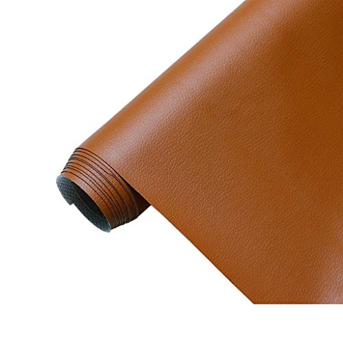 Polster PVC Kunstleder, Polsterstoff in Büffel Optik, Möbelstoff Meterware - Braun(Brown,1.6X8m) von KHPGQIAS