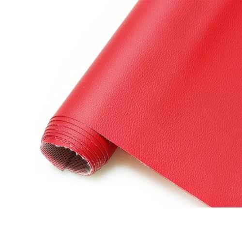 Polster PVC Kunstleder, Polsterstoff in Büffel Optik, Möbelstoff Meterware - Braun(Red,1.6X3m) von KHPGQIAS