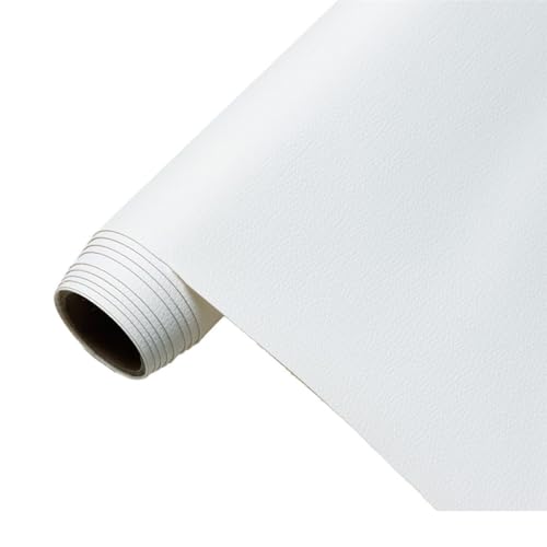 Polster PVC Kunstleder, Polsterstoff in Büffel Optik, Möbelstoff Meterware - Braun(White,1.6X8m) von KHPGQIAS