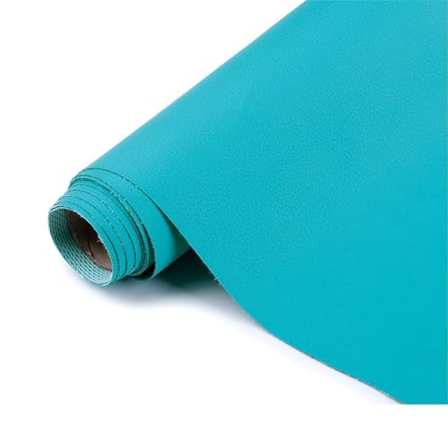 Polster PVC Kunstleder, Polsterstoff in Rindsleder Optik, Möbelstoff Meterware - Lila - für sämtliche Polsterarbeiten, Autos, Boote, Dekorationen(Emerald Blue,1.6X3m) von KHPGQIAS