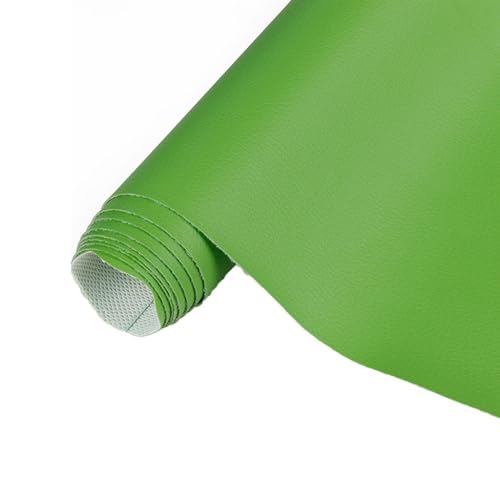 Polster PVC Kunstleder, Polsterstoff in Rindsleder Optik, Möbelstoff Meterware - Lila - für sämtliche Polsterarbeiten, Autos, Boote, Dekorationen(Green,1.6X7m) von KHPGQIAS