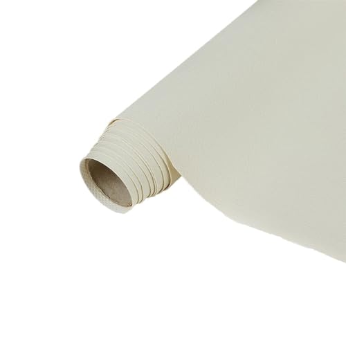 Polster PVC Kunstleder, Polsterstoff in Rindsleder Optik, Möbelstoff Meterware - Orange - für sämtliche Polsterarbeiten, Autos, Boote, Dekorationen(Beige,1.6X8m) von KHPGQIAS