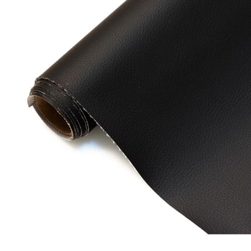Polster PVC Kunstleder, Polsterstoff in Rindsleder Optik, Möbelstoff Meterware - Orange - für sämtliche Polsterarbeiten, Autos, Boote, Dekorationen(Black curry,1.6X4m) von KHPGQIAS