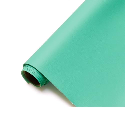 Polster PVC Kunstleder, Polsterstoff in Rindsleder Optik, Möbelstoff Meterware - Orange - für sämtliche Polsterarbeiten, Autos, Boote, Dekorationen(Lake blue,1.6X7m) von KHPGQIAS