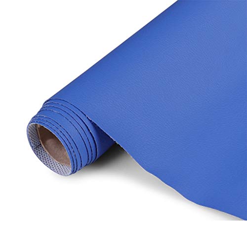 Polster PVC Kunstleder, Polsterstoff in Rindsleder Optik, Möbelstoff Meterware- für sämtliche Polsterarbeiten, Autos(Blue,1.6X9m) von KHPGQIAS