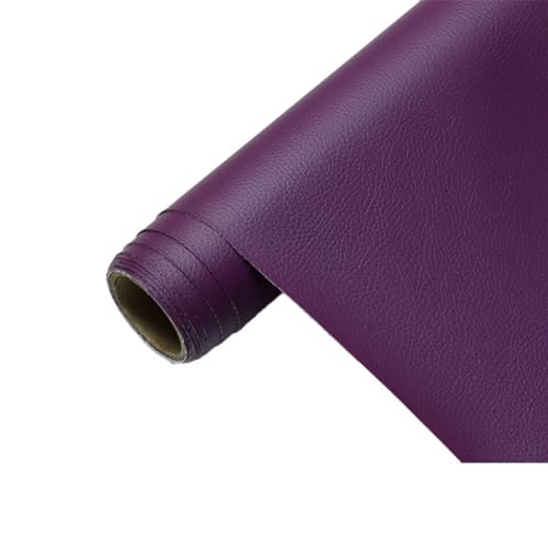 Polster PVC Kunstleder, Polsterstoff in Rindsleder Optik, Möbelstoff Meterware- für sämtliche Polsterarbeiten, Autos(Purple,1.6X8m) von KHPGQIAS