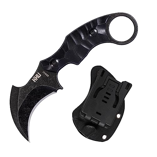 KHU Outdoor Messer Karambit Messer Feststehende Klinge Messer Survival Messer Jagdmesser Bushcraft Messer Camping Messer - 420HC Stahl G10 Griff - Outdoor Jagd Wandern - Mit Kydex Scheide KHU Outdoor Messer Karambit Messer Feststehende Klinge Messer Survival Messer Jagdmesser Bushcraft Messer Camping Messer - 420HC Stahl G10 Griff - Outdoor Jagd Wandern - Mit Kydex Scheide von KHU