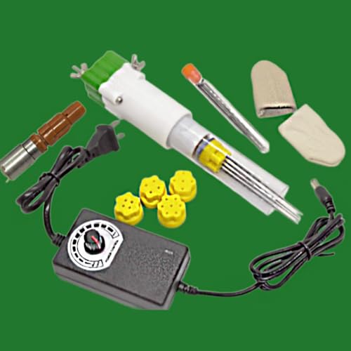 KHZKHC Nadelstift, Nadelfilzmaschinen-Set, Elektrische Filzmaschine, Wollfilz-Nadelwerkzeuge, Basteln Erwachsene, 1–7 Nadeln, Stufenlos Einstellbare Geschwindigkeit, Motor Ersetzt von KHZKHC