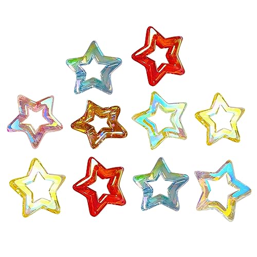 10-mal Sternförmige Lose Perlen Bulk Acryl Lose Spacer Perlen Für Armbänder Schmuck Basteln Halsketten Armbänder Accessoires Machen von KHZen