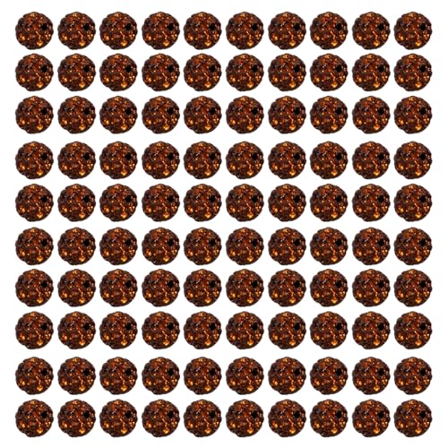 100 Pcs 10 Mm Funkelnde Kristallperlen Set Weiche Und Fliegende Disco Kugel Tonperlen Strasssperlen Für Handgefertigtes Zubehör 100 Pcs 10 Mm Funkelnde Kristallperlen Set Weiche Und Fliegende Disco Kugel Tonperlen Strasssperlen Für Handgefertigtes Zubehör von KHZen
