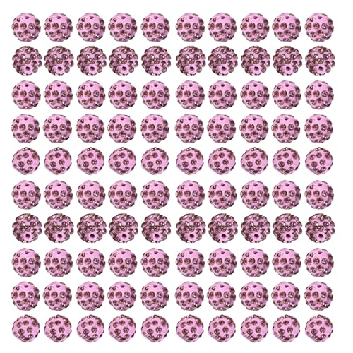 100 Pcs 10 Mm Funkelnde Kristallperlen Set Weiche Und Fliegende Disco Kugel Tonperlen Strasssperlen Für Handgefertigtes Zubehör 100 Pcs 10 Mm Funkelnde Kristallperlen Set Weiche Und Fliegende Disco Kugel Tonperlen Strasssperlen Für Handgefertigtes Zubehör von KHZen