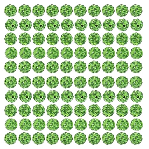 100 Pcs 10 Mm Funkelnde Kristallperlen Set Weiche Und Fliegende Disco Kugel Tonperlen Strasssperlen Für Handgefertigtes Zubehör 100 Pcs 10 Mm Funkelnde Kristallperlen Set Weiche Und Fliegende Disco Kugel Tonperlen Strasssperlen Für Handgefertigtes Zubehör von KHZen